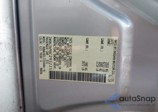 1N4AL3APXEC295225: 43506513