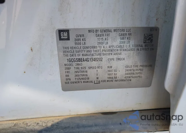 1GCGSBEA4G1348202: 43506552