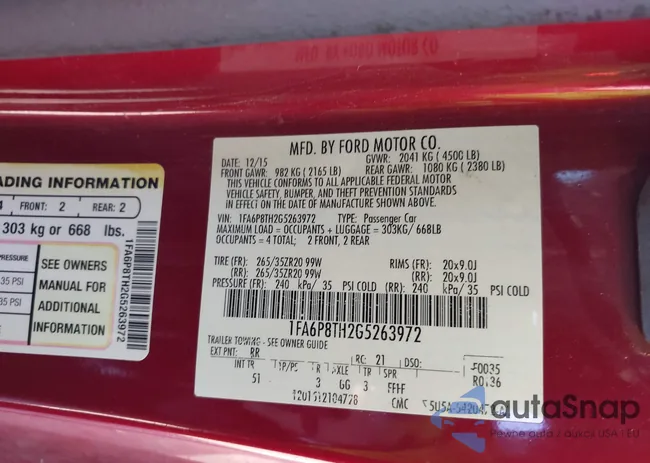 1FA6P8TH2G5263972: 43506566