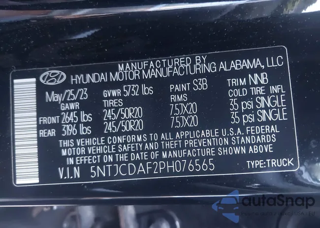 5NTJCDAF2PH076565: 43506600