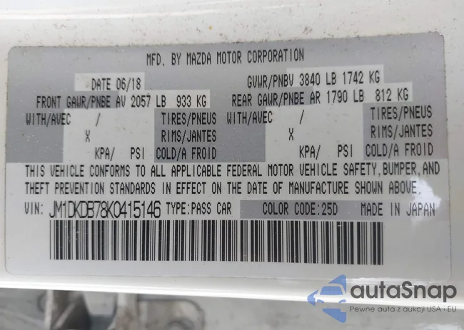 JM1DKDB78K0415146: 43506620