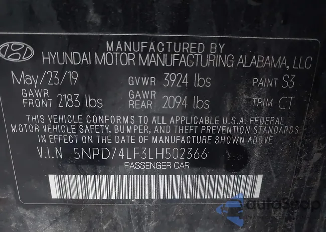 5NPD74LF3LH502366: 43506669