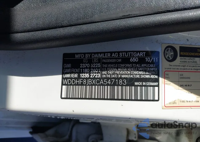 WDDHF8JBXCA547183: 43506730