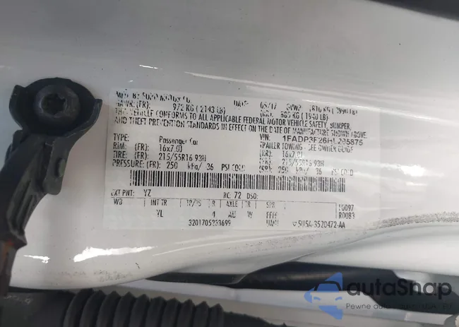 1FADP3F26HL285875: 43506755