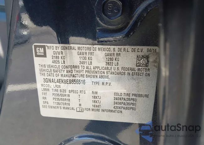 3GNAL4EK8ES656516: 43506900