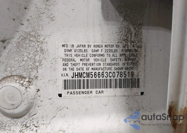 JHMCM56663C078519: 43506906