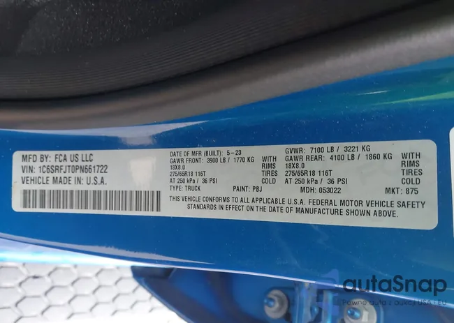 1C6SRFJT0PN661722: 43506996