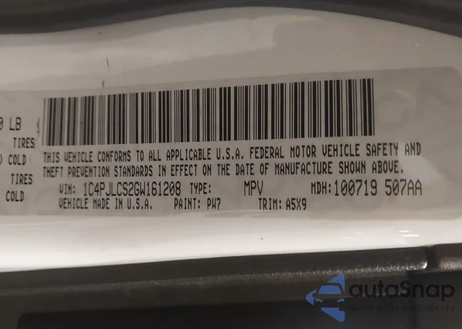 1C4PJLCS2GW161208: 43506121