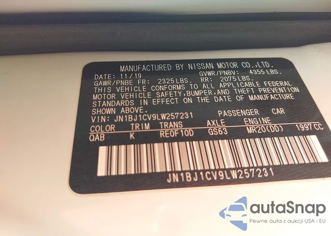 JN1BJ1CV9LW257231: 43506155