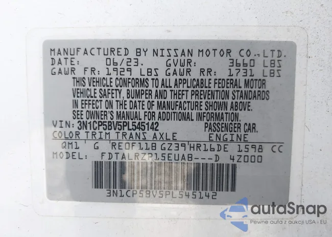 3N1CP5BV5PL545142: 43506197