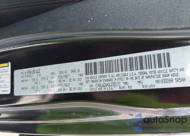 1C4BJWDG4GL235171: 43506236