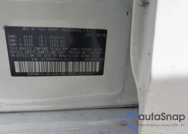 4S3BNBN65G3053157: 43506318