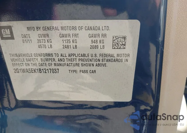 2G1WA5EK1B1217037: 43506347