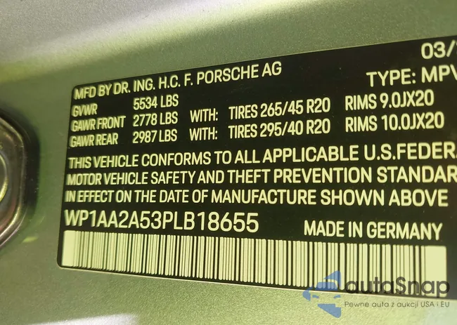 WP1AA2A53PLB18655: 43506416