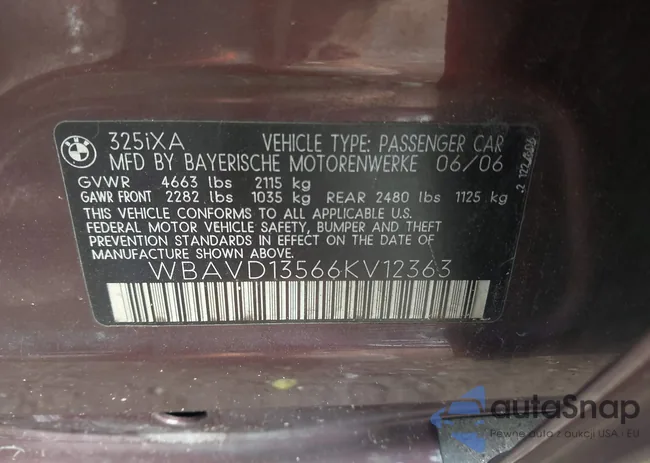 WBAVD13566KV12363: 43507553