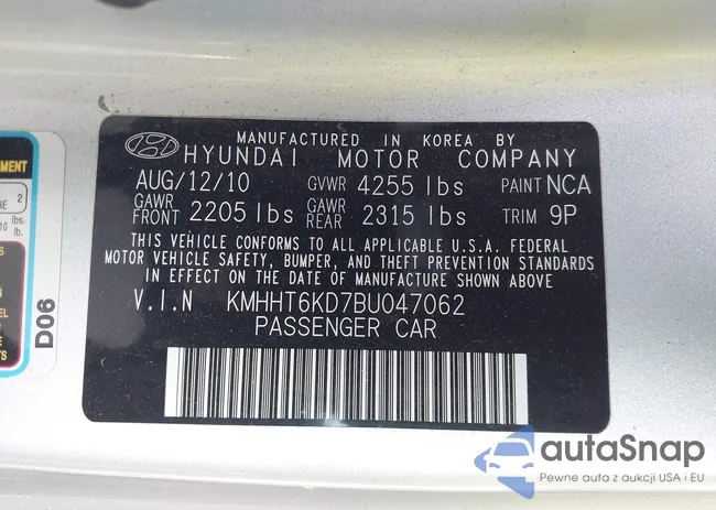 KMHHT6KD7BU047062: 43507571