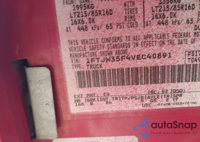 1FTJW35F4VEC40891: 43507605