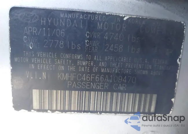 KMHFC46F66A109470: 43507808