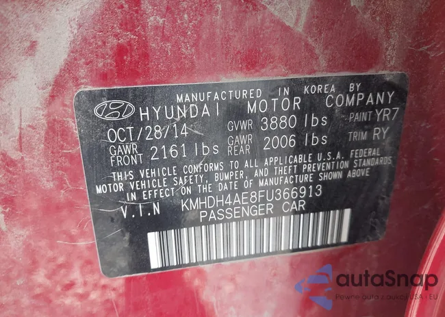 KMHDH4AE8FU366913: 43507887