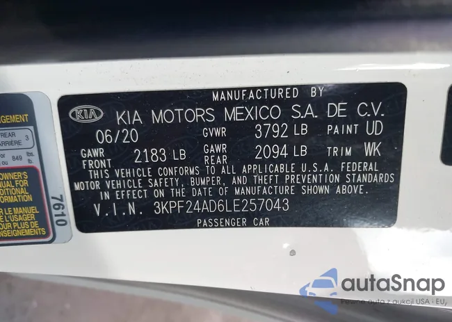 3KPF24AD6LE257043: 43507948