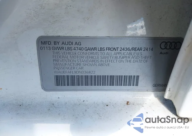 WAUEFAFL9DN036822: 43507994