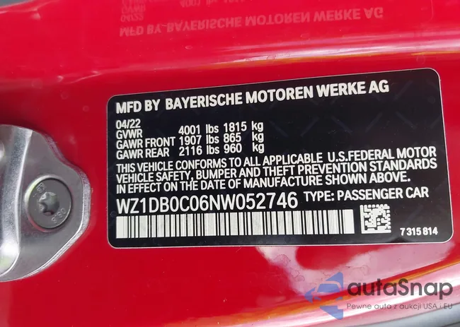 WZ1DB0C06NW052746: 43508014