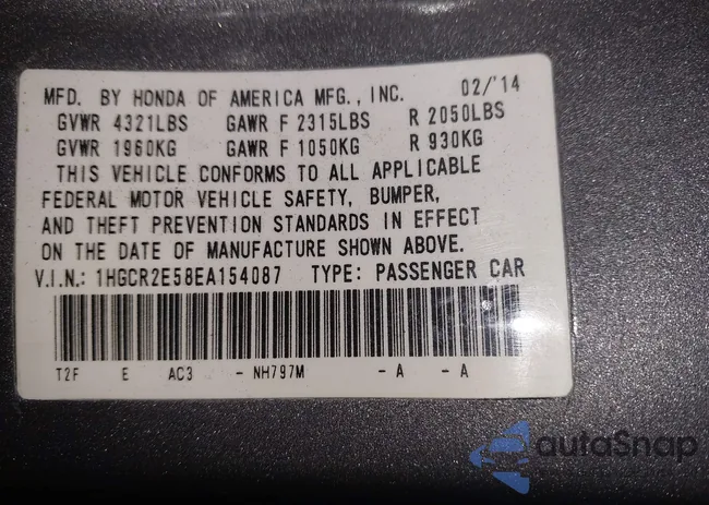 1HGCR2E58EA154087: 43507120