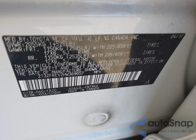 2T3ZFREV2HW369657: 43507121