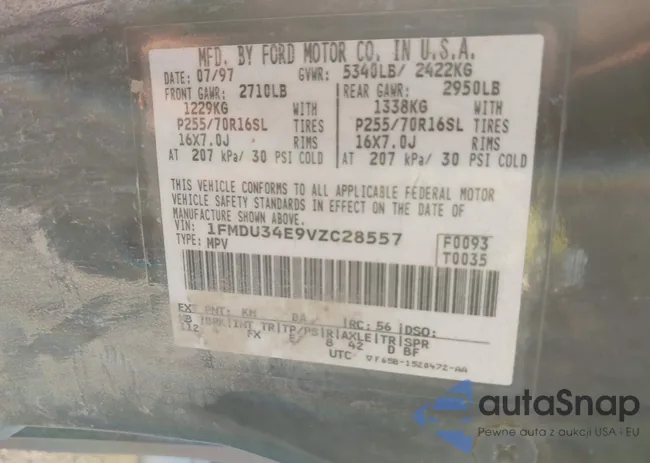 1FMDU34E9VZC28557: 43507135