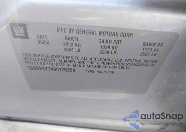 1G6DF577490125289: 43507140