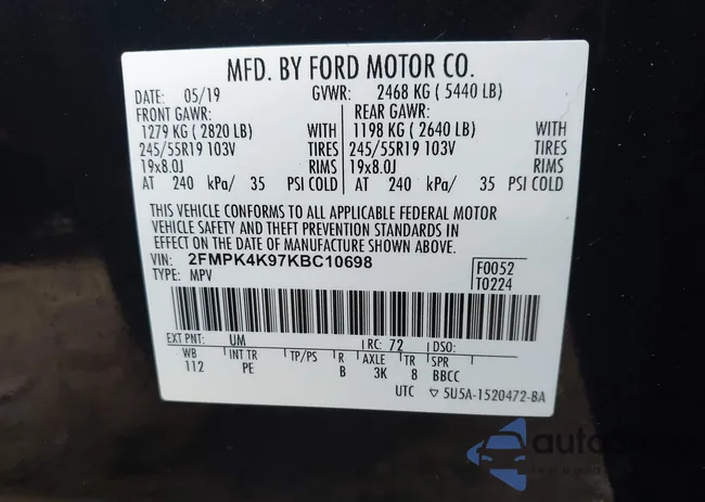 2FMPK4K97KBC10698: 43507285