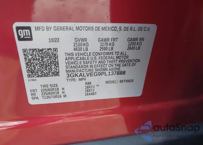 3GKALVEG9PL137888: 43507399