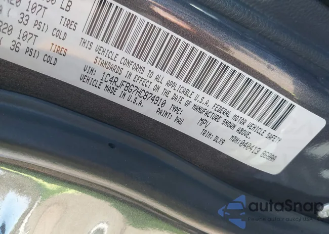 1C4RJFBG7HC874910: 43508508