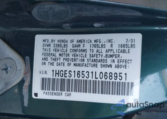1HGES16531L068951: 43508587