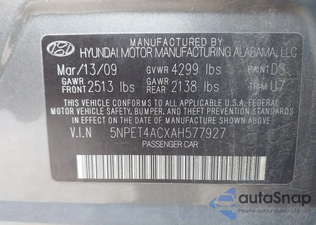 5NPET4ACXAH577927: 43508609