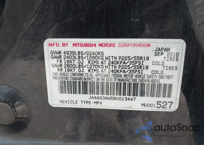 JA4AS3AW5BU013447: 43508664