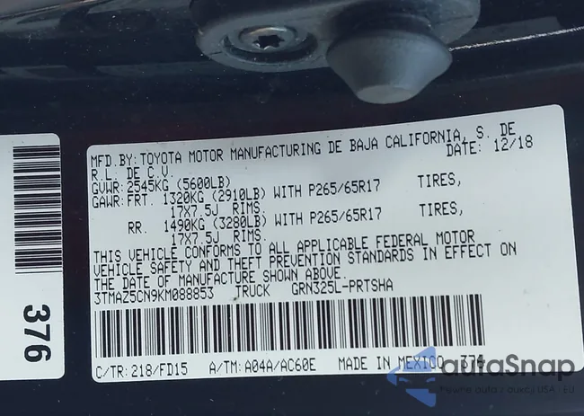 3TMAZ5CN9KM088853: 43508812