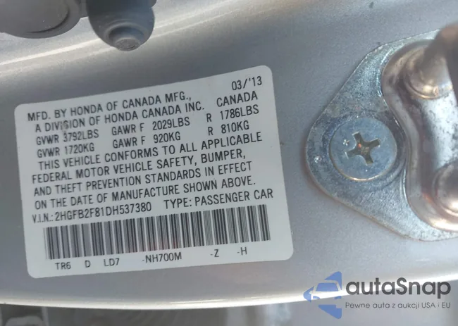 2HGFB2F81DH537380: 43508880