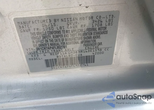 3N1CN7AP4FL952761: 43508922