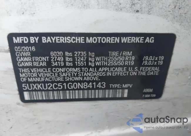 5UXKU2C51G0N84143: 43508942