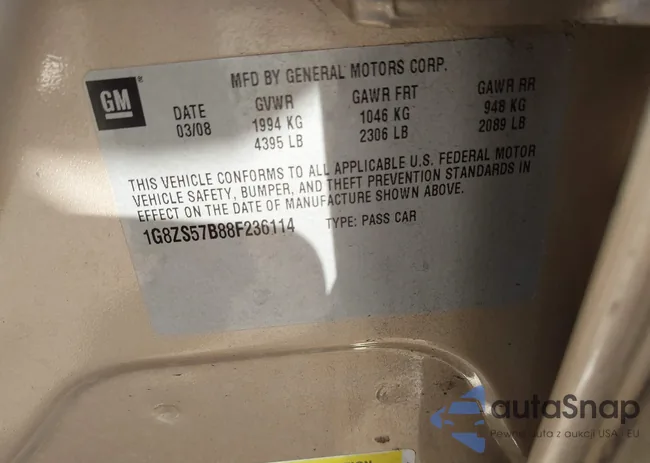 1G8ZS57B88F236114: 43508960