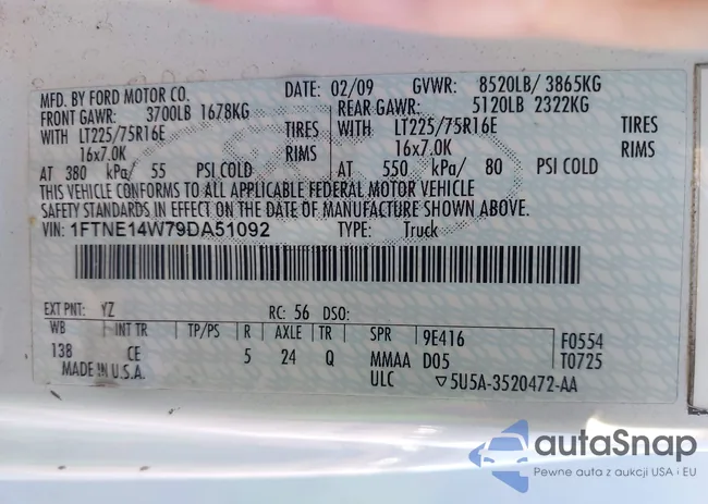 1FTNE14W79DA51092: 43508970