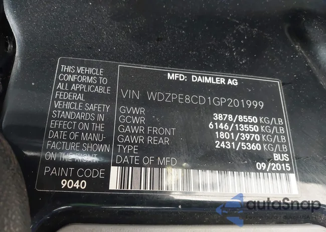 WDZPE8CD1GP201999: 43508138