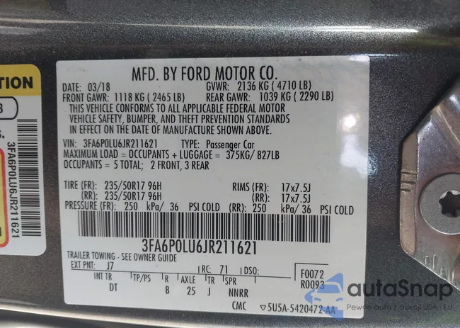 3FA6P0LU6JR211621: 43508201