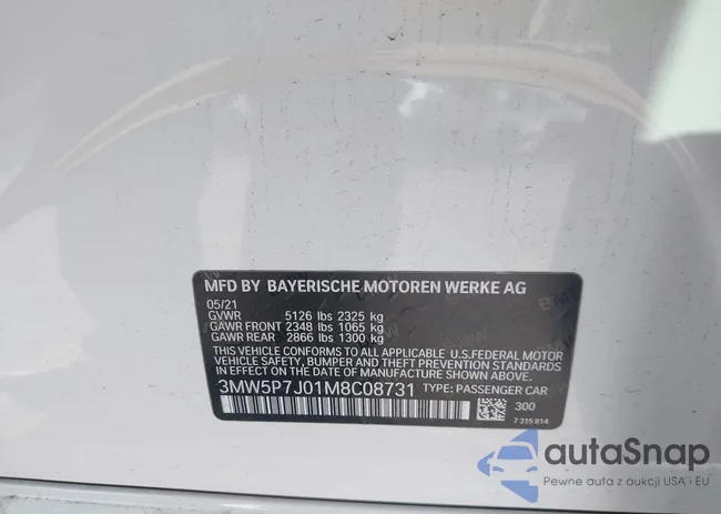 3MW5P7J01M8C08731: 43508324