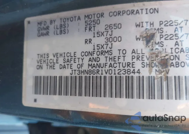 JT3HN86R1V0123844: 43508372