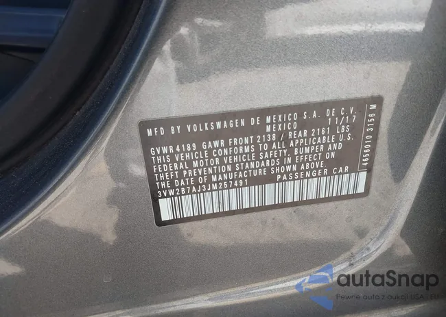 3VW2B7AJ3JM257491: 43508425