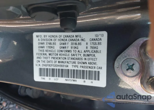 2HGFB2F53DH593164: 43509457