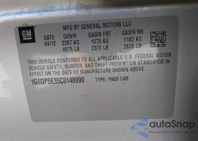 1G6DP5E35C0148990: 43509540