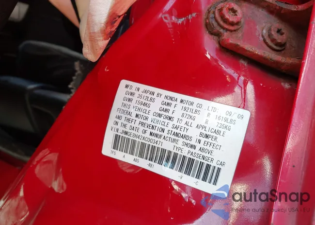 JHMGE8H42AC003471: 43509700